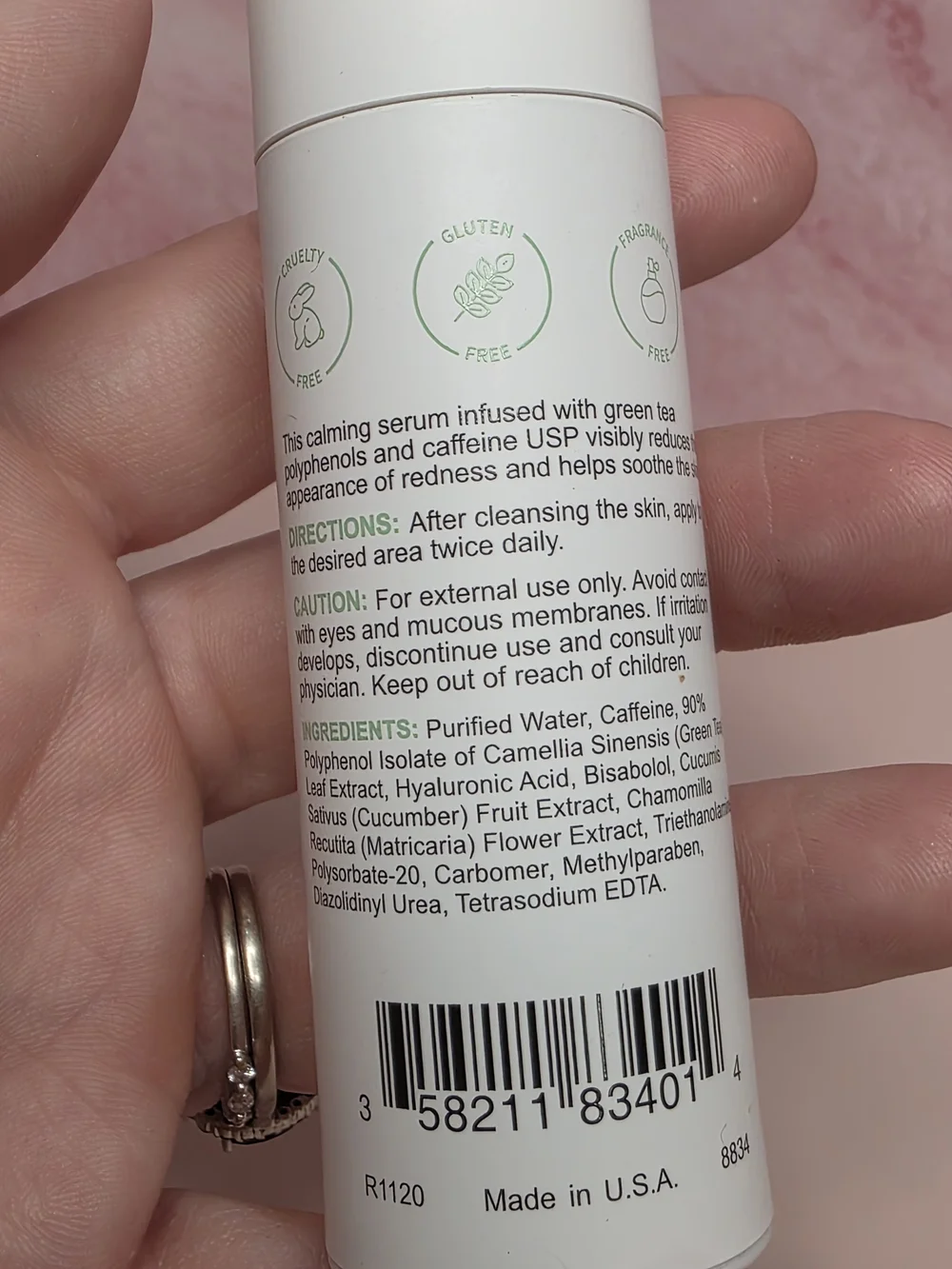 Replenix Sensitive Caffeine Fortified Calming Serum 1 oz / 30 mL